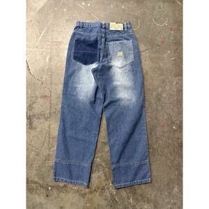 Vintage Y2K South Pole Baggy Wide Leg 30x32 Patchwork Denim Jeans